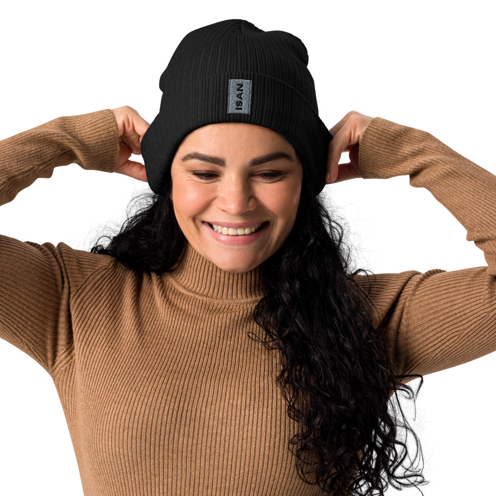 ISAN GREY Organic Ribbed Beanie