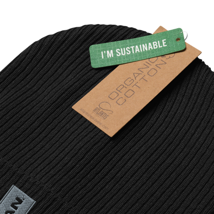 ISAN GREY Organic Ribbed Beanie
