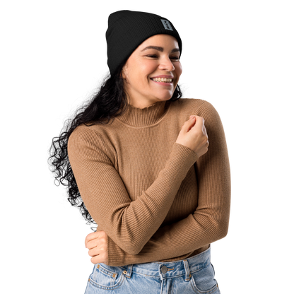 ISAN GREY Organic Ribbed Beanie